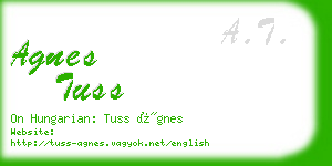agnes tuss business card